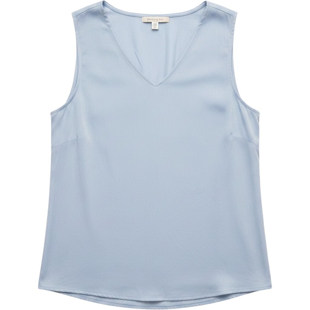 Nordstrom Women Light Blue V-Neck Sleeveless Tank Top Viscose Blend S